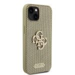 Guess PU Perforated 4G Glitter Metal Logo Gold Kryt iPhone 13