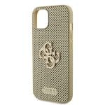Guess PU Perforated 4G Glitter Metal Logo Gold Kryt iPhone 13