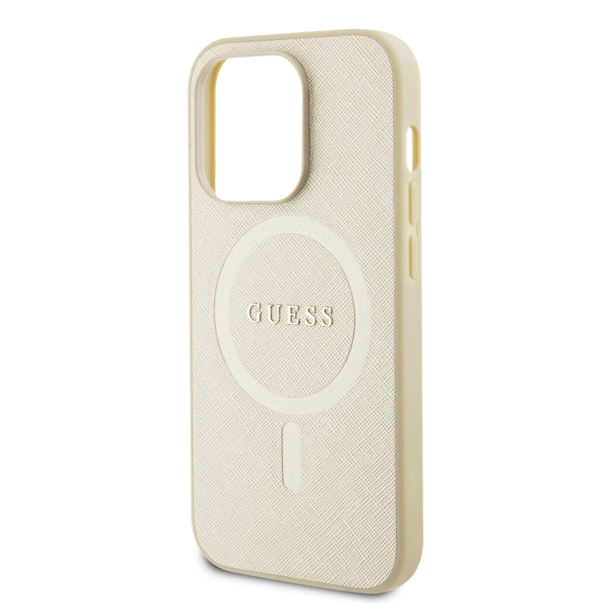 Guess PU Saffiano MagSafe Beige Kryt iPhone 15 Pro Max