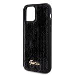 Guess Sequin Script Logo Black Kryt iPhone 12/12 Pro