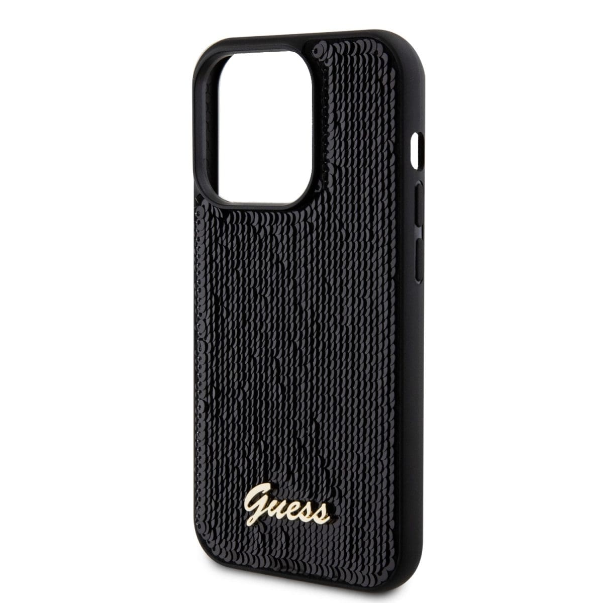 Guess Sequin Script Logo Black Kryt iPhone 14 Pro