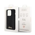 Guess Sequin Script Logo Black Kryt iPhone 14 Pro