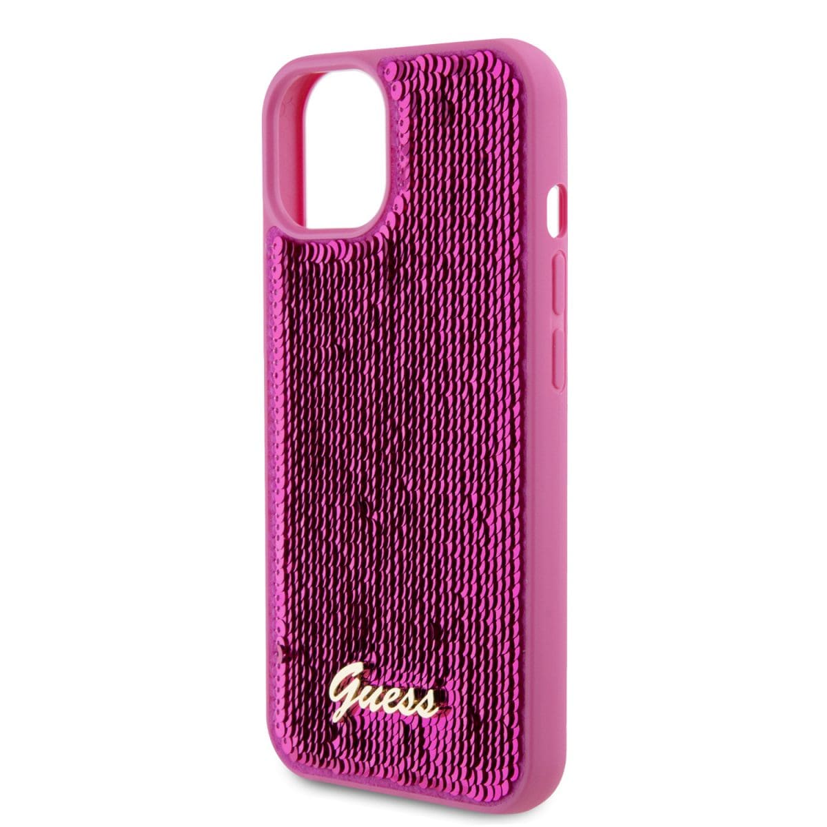 Guess Sequin Script Logo Magenta Kryt iPhone 13