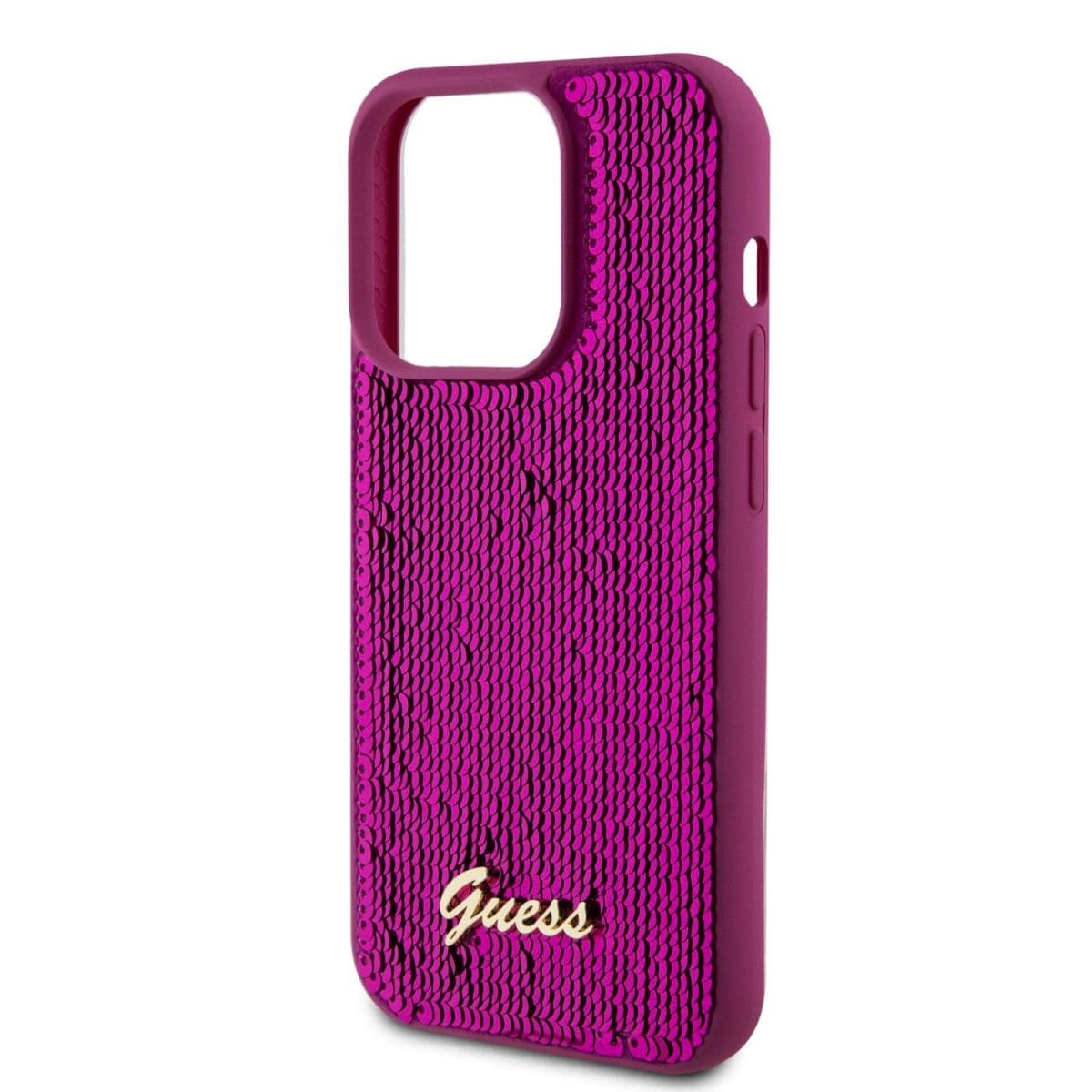 Guess Sequin Script Logo Magenta Kryt iPhone 14 Pro Max