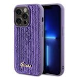 Guess Sequin Script Logo Purple Kryt iPhone 14 Pro Max