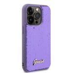 Guess Sequin Script Logo Purple Kryt iPhone 14 Pro Max