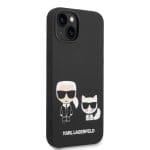 Karl Lagerfeld and Choupette Liquid Silicone Black Kryt iPhone 14 Plus