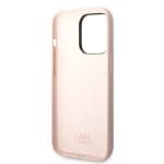 Karl Lagerfeld and Choupette Liquid Silicone Pink Kryt iPhone 14 Pro Max