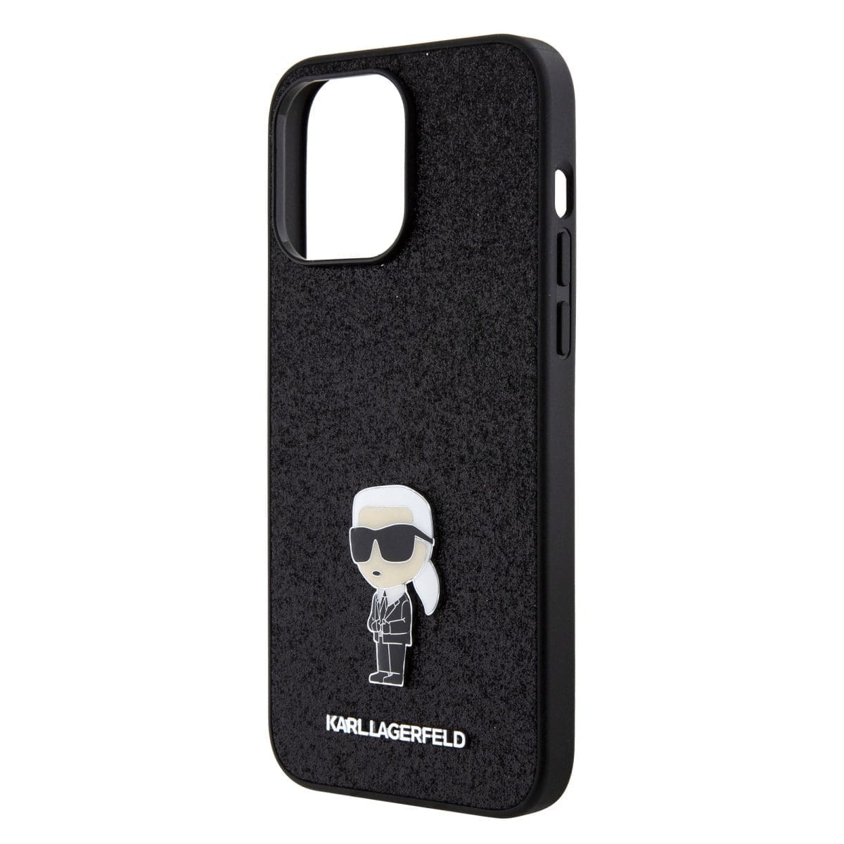 Karl Lagerfeld Fixed Glitter Metal Ikonik Black Kryt iPhone 15 Pro Max