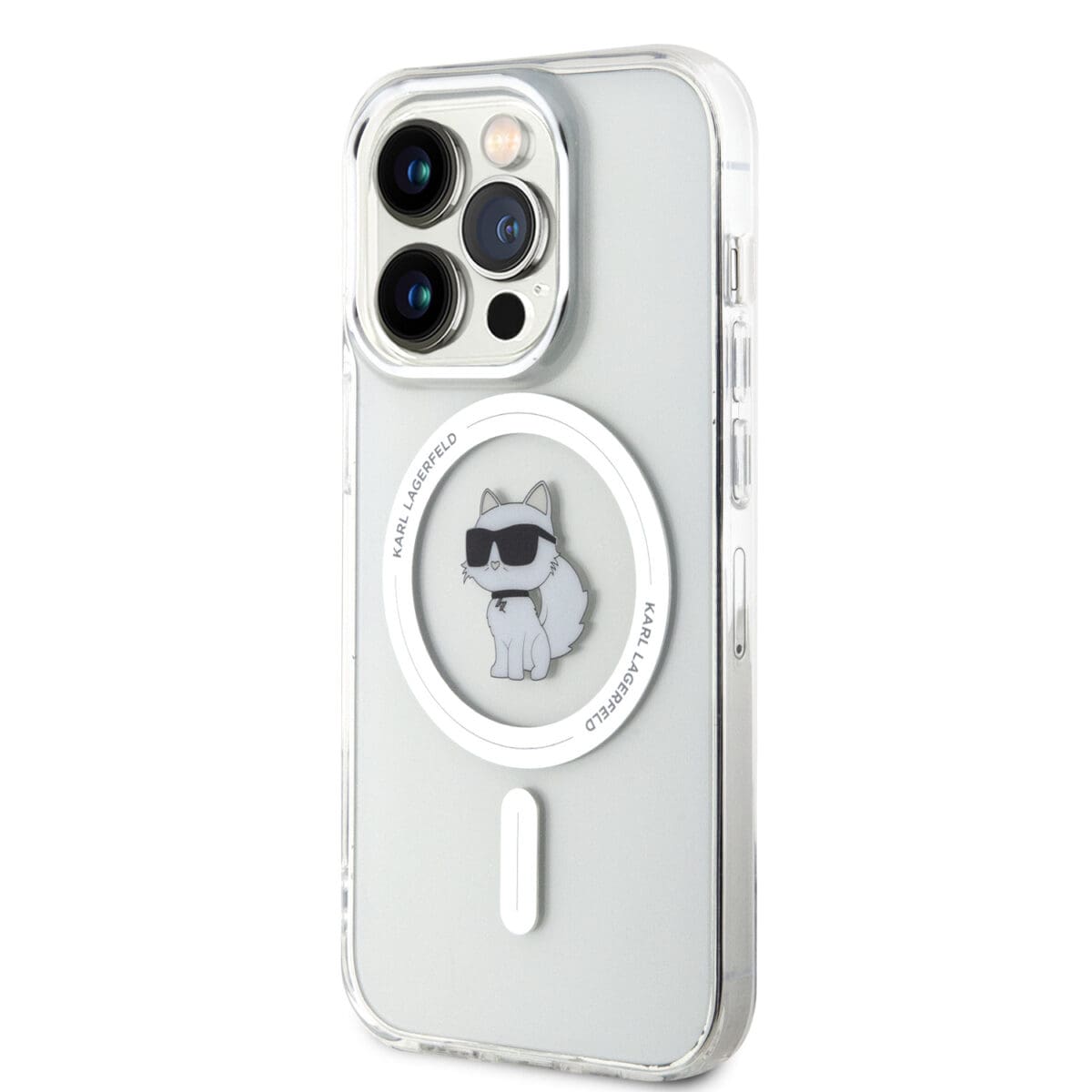 Karl Lagerfeld IML Choupette MagSafe Transparent Kryt iPhone 15 Pro