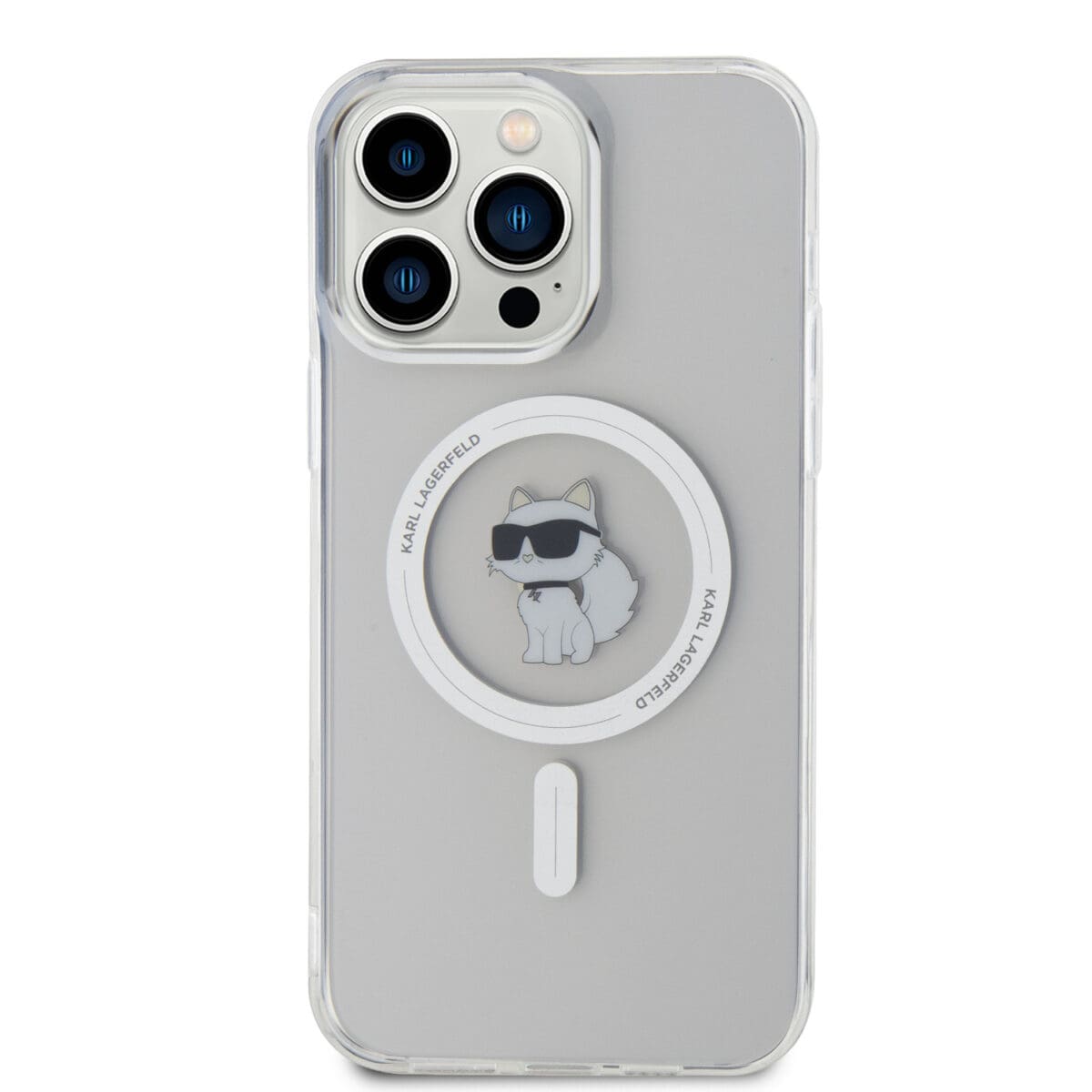 Karl Lagerfeld IML Choupette MagSafe Transparent Kryt iPhone 15 Pro Max