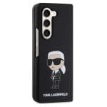 Karl Lagerfeld KLHCZFD5SNIKBCK Hardcase Black Silicone Ikonik Kryt Samsung Galaxy Z Fold 5