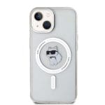 Karl Lagerfeld KLHMP15SHFCCNOT Transparent Hardcase IML Choupette MagSafe Kryt iPhone 15