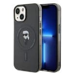 Karl Lagerfeld KLHMP15SHFCKNOK Black Hardcase IML Ikonik MagSafe Kryt iPhone 15