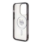 Karl Lagerfeld KLHMP15XHCHNOTK Transparent Hardcase IML Choupette`s Head MagSafe Kryt iPhone 15 Pro Max