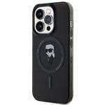 Karl Lagerfeld KLHMP15XHFCKNOK Black Hardcase IML Ikonik MagSafe Kryt iPhone 15 Pro Max