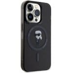 Karl Lagerfeld KLHMP15XHFCKNOK Black Hardcase IML Ikonik MagSafe Kryt iPhone 15 Pro Max