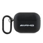Mercedes AMG AMAP2SLWK Black Leather White Logo Kryt AirPods Pro 2