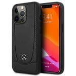 Mercedes MEHCP15LARMBK Black Hardcase Leather Urban Kryt iPhone 15 Pro