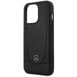 Mercedes MEHCP15LARMBK Black Hardcase Leather Urban Kryt iPhone 15 Pro