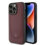 Mercedes MEHCP15XARMRE Red Hardcase Leather Urban Bengale Kryt iPhone 15 Pro Max