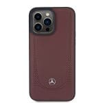 Mercedes MEHCP15XARMRE Red Hardcase Leather Urban Bengale Kryt iPhone 15 Pro Max