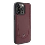 Mercedes MEHCP15XARMRE Red Hardcase Leather Urban Bengale Kryt iPhone 15 Pro Max