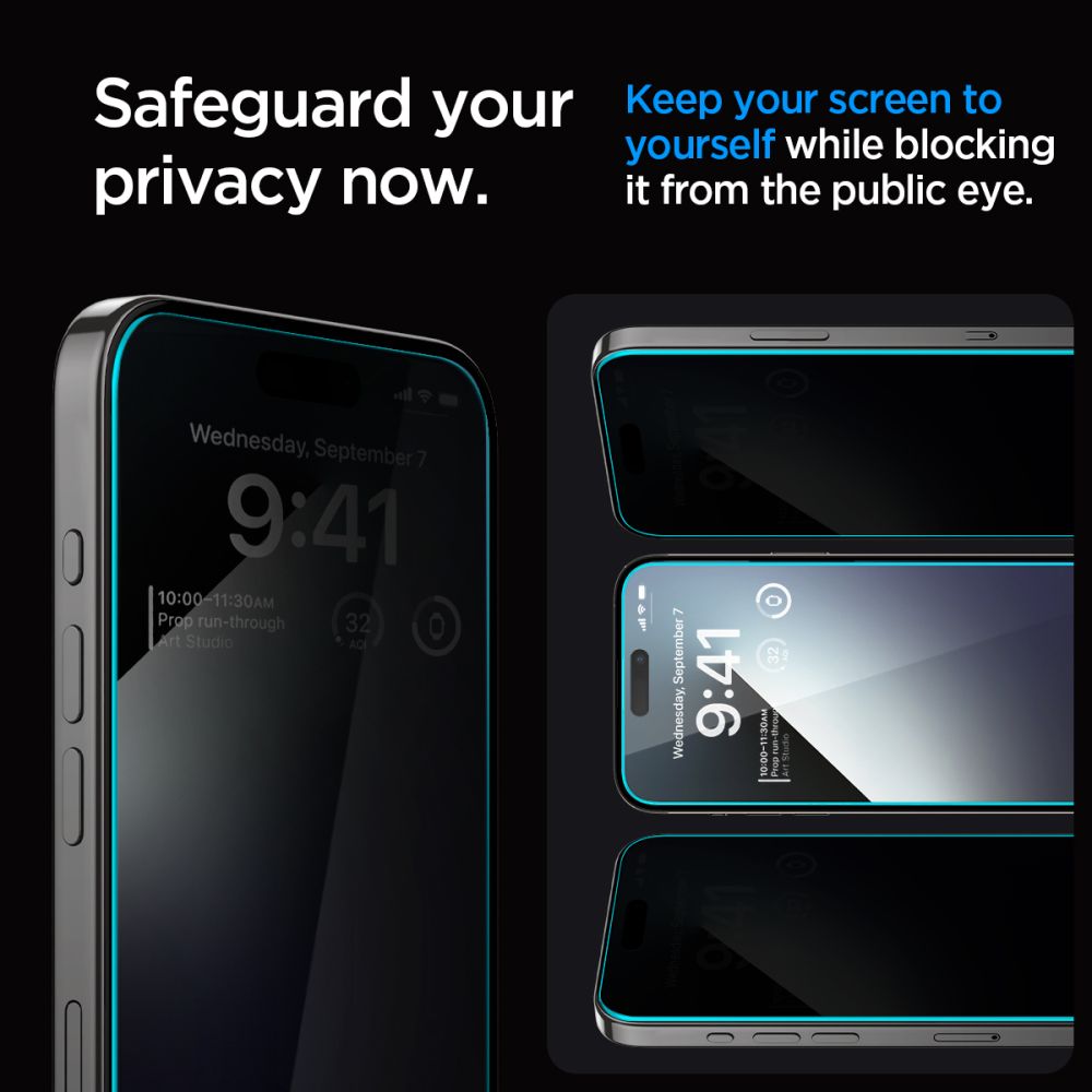 Spigen Glas.tr ”ez Fit” 2-pack Privacy iPhone 15 Pro