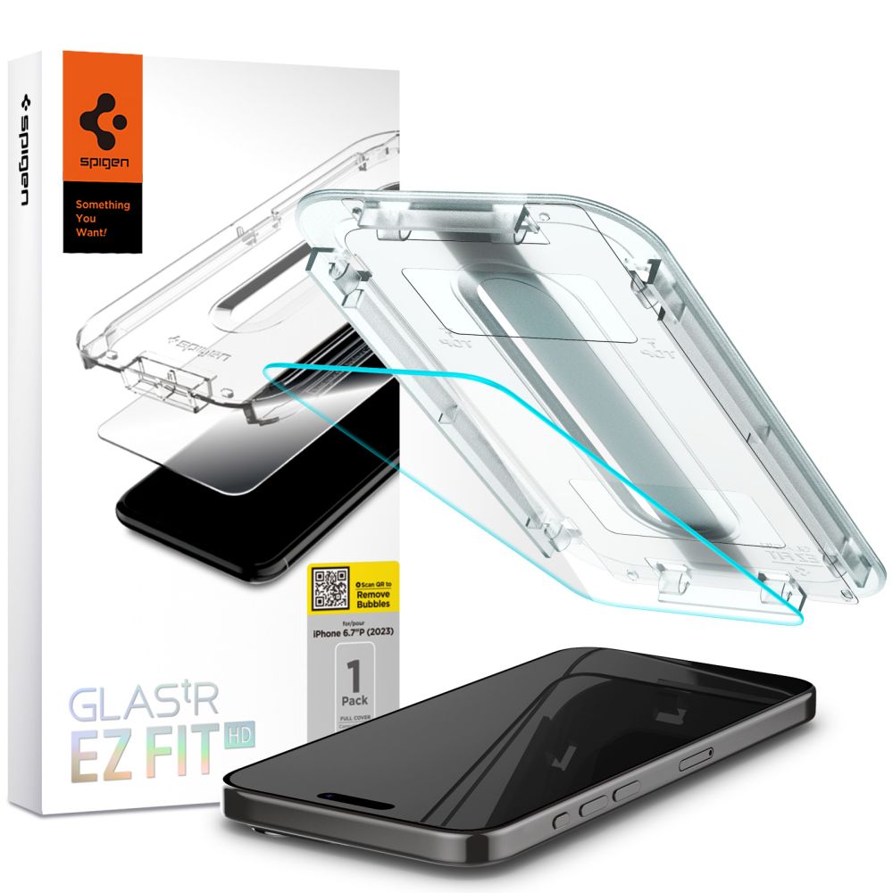 Spigen Glas.tr ”ez Fit” Clear iPhone 15 Pro Max