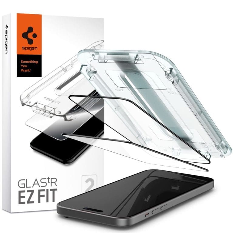 Spigen Glas.tr ”ez Fit” Fc 2-pack Black iPhone 15
