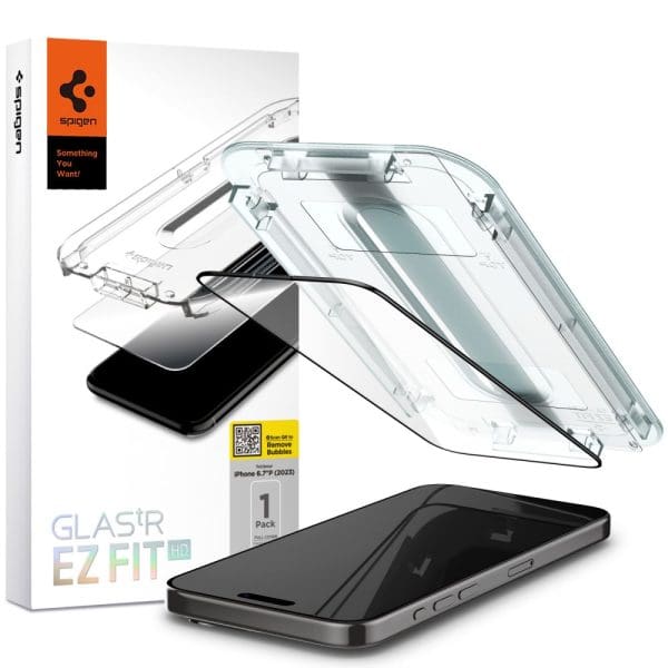 Spigen Glas.tr ”ez Fit” Fc Black iPhone 15 Pro Max