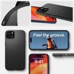 Spigen Liquid Air Matte Black Kryt iPhone 15