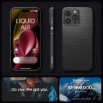 Spigen Liquid Air Matte Black Kryt iPhone 15 Pro