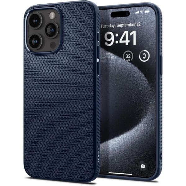 Spigen Liquid Air Navy Blue Kryt iPhone 15 Pro