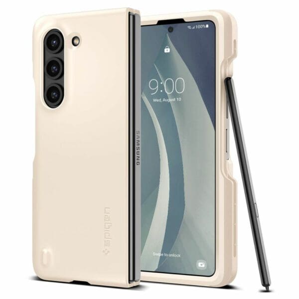 Spigen Thin Fit Pen Pearled Ivory Kryt Samsung Galaxy Z Fold 5