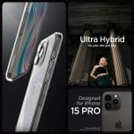 Spigen Ultra Hybrid Crystal Clear Kryt iPhone 15 Pro