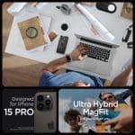 Spigen Ultra Hybrid Mag MagSafe Graphite Kryt iPhone 15 Pro