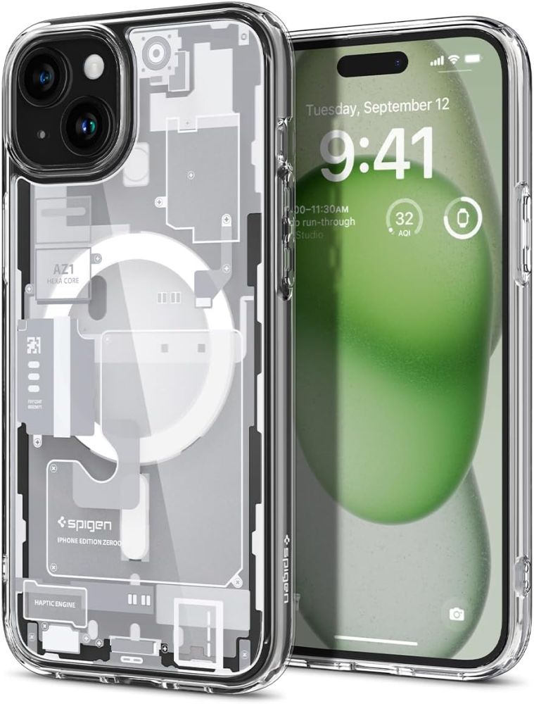 Spigen Ultra Hybrid Mag MagSafe Zero One White Kryt iPhone 15