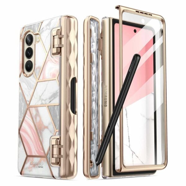 Supcase Cosmo Pen Marble Pink Kryt Samsung Galaxy Z Fold 5