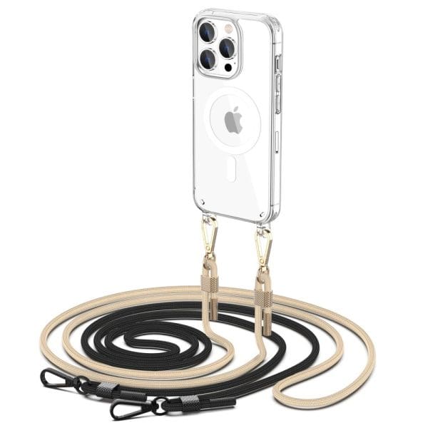 Tech-Protect Flexair Chain MagSafe Black & Beige Kryt iPhone 15 Pro Max
