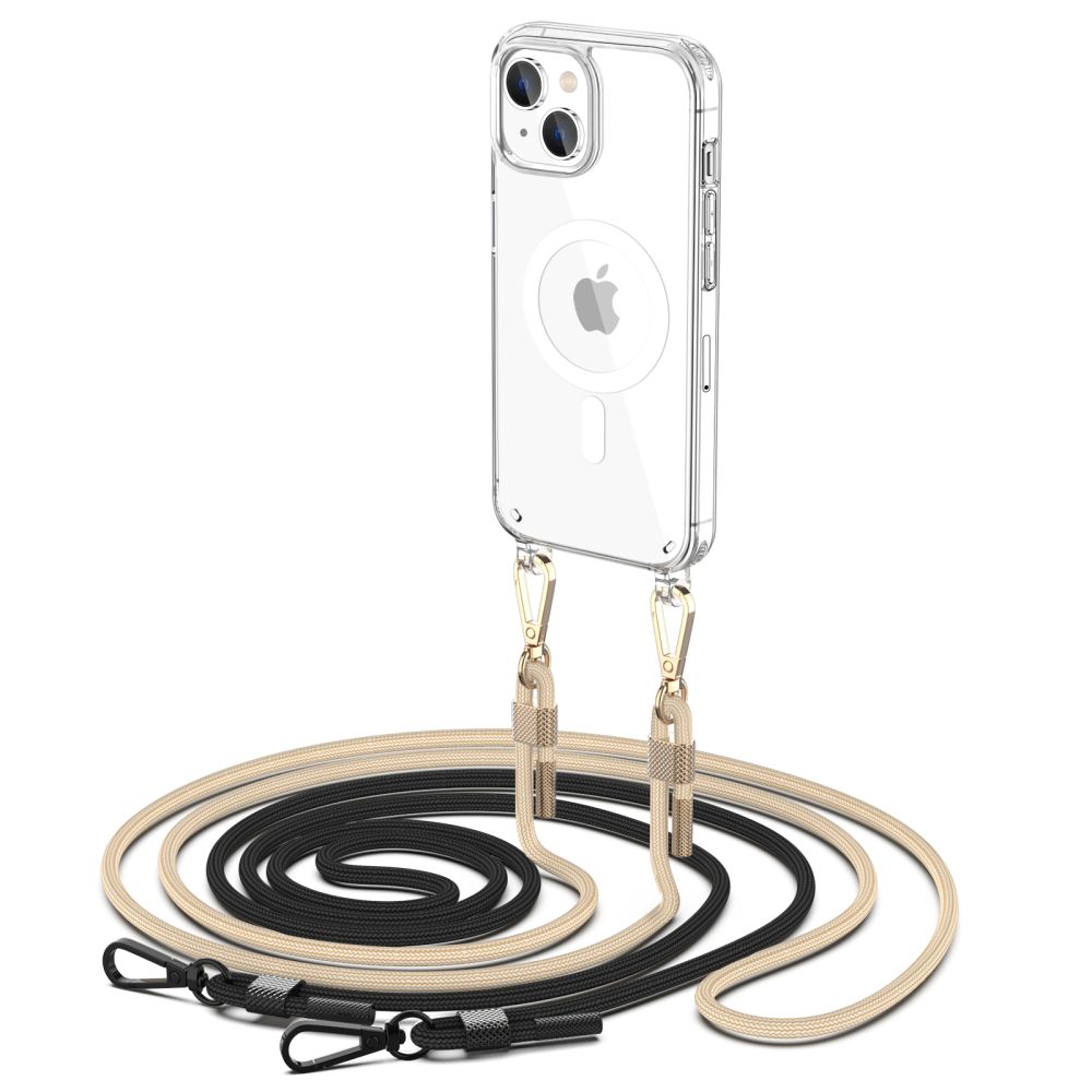 Tech-Protect Flexair Chain MagSafe Black & Beige Kryt iPhone 15