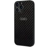 Audi Carbon Fiber Black Hardcase AU-TPUPCIP13P-R8/D2-BK Kryt iPhone 13/13 Pro
