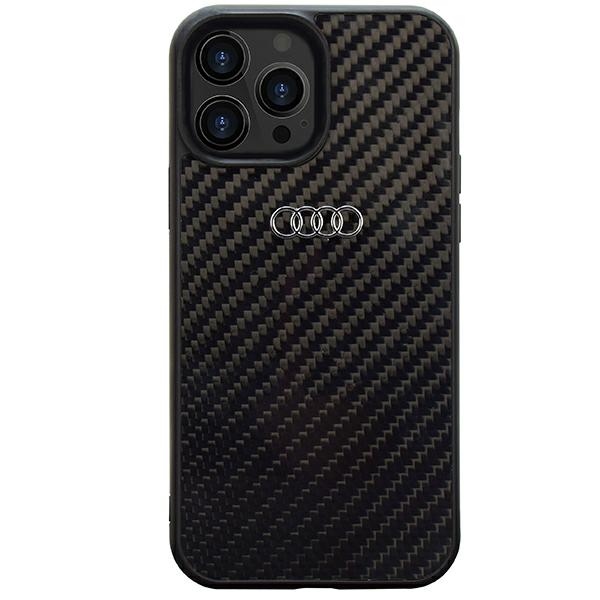 Audi Carbon Fiber Black Hardcase AU-TPUPCIP13PM-R8/D2-BK Kryt iPhone 13 Pro Max