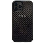 Audi Carbon Fiber Black Hardcase AU-TPUPCIP14P-R8/D2-BK Kryt iPhone 14 Pro