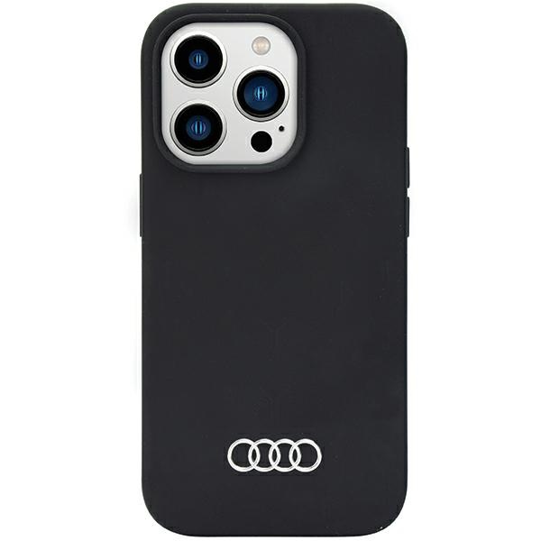 Audi Silicone Case Black Hardcase AU-LSRIP14PM-Q3/D1-BK Kryt iPhone 14 Pro Max