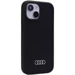 Audi Silicone Case Black Hardcase AU-LSRIP15-Q3/D1-BK Kryt iPhone 15