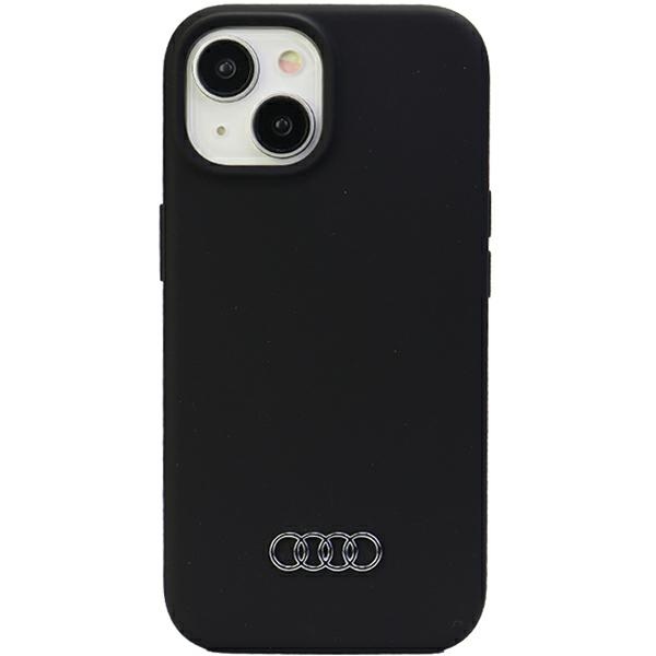 Audi Silicone Case Black Hardcase AU-LSRIP15-Q3/D1-BK Kryt iPhone 15