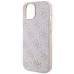 Guess GUHCP15MG4GFPI Pink hard case 4G Metal Gold Logo Kryt iPhone 15 Plus