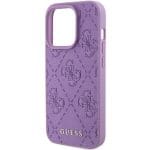 Guess GUHCP15XP4EPMU Light Purple Hardcase Leather 4G Stamped Kryt iPhone 15 Pro Max