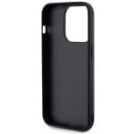 Guess GUHCP15XPSQSQSK Black Hardcase Quilted Metal Logo Kryt iPhone 15 Pro Max